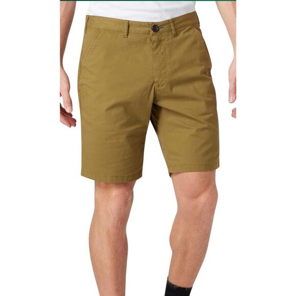 Paul Smith Men's Pima Stretch-Cotton Garment-Dyed Shorts Green Size 32 - Picture 1 of 3